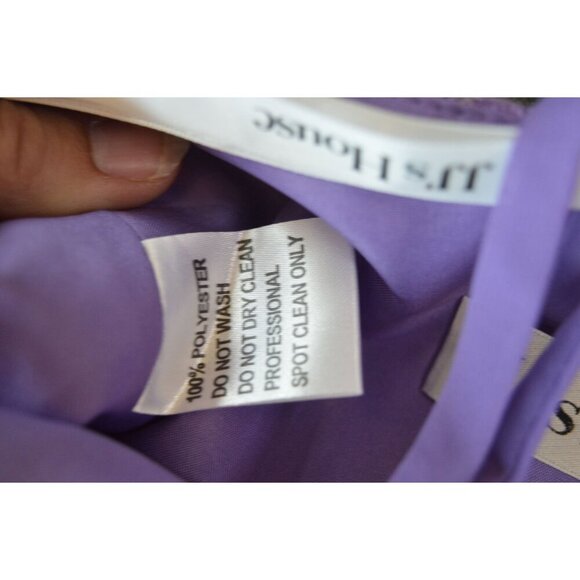 NWT JJ's House Tahiti Purple Lace Chiffon High Neck Prom Gown Dress Size 10 - Picture 7 of 11